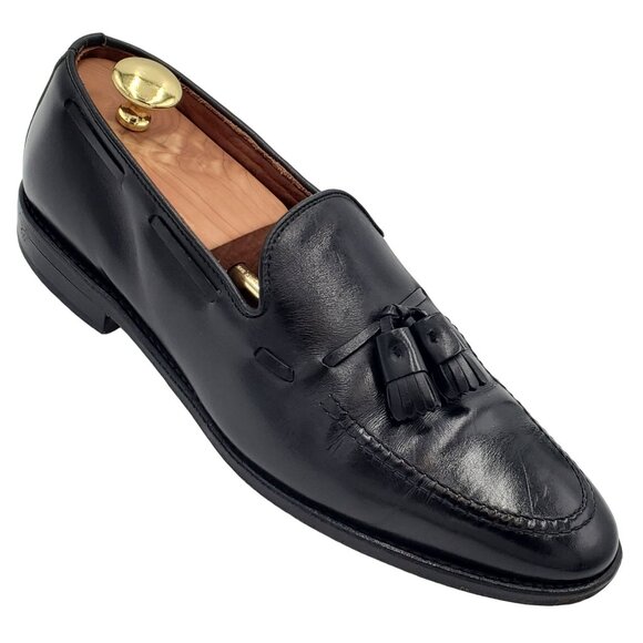Allen Edmonds Grayson Dress Shoes Mens 10D Black Leather Classic Tassel Loafers - Picture 15 of 15